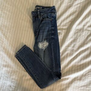 Women's Blue Distressed Jeans